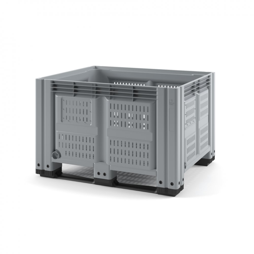 Пластиковый контейнер IBOX 1200х1000 (перфорированный, на полозьях) Пластиковый контейнер IBOX 1200х1000 (перфорированный, на полозьях)