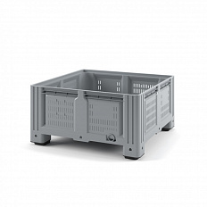 Plastic IBOX Container1130x1130x580 (perforated, with legs) - фото 1 предпросмотра